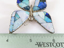 Large Unsigned Opal Doublet Inlaid Sterling Silver Butterfly Southwestern Style Brooch product image for Just Stuff I Sell, clear front view, neutral background, original listing photo, optimized descriptive alt text, centered composition variant 12