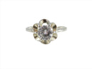 Vintage Flower Style Faceted Glass Stone Avon Sterling Silver Fashion Solitaire Ring Size 6.75 — Jewelry & Watches:Fine Jewel