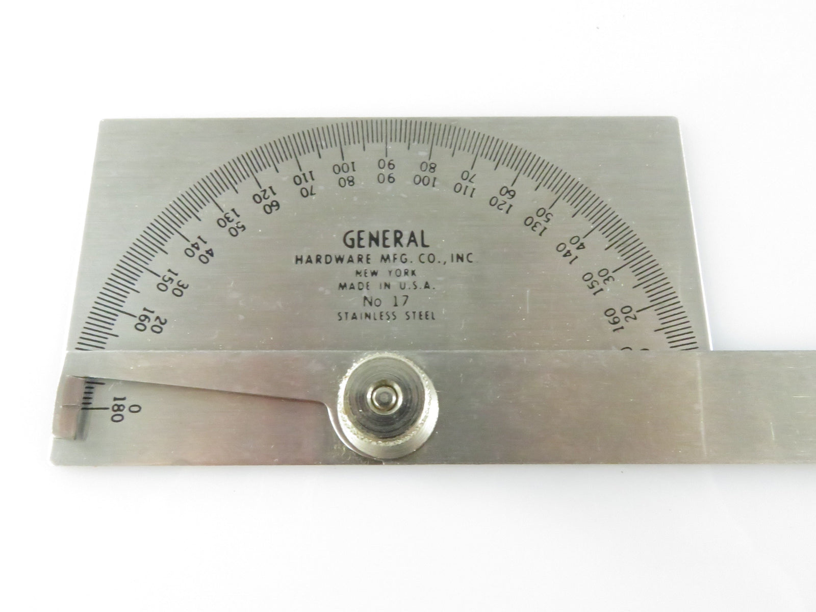 Vintage General Hardware Mfg Co No 17 Machinist Protractor Stainless S