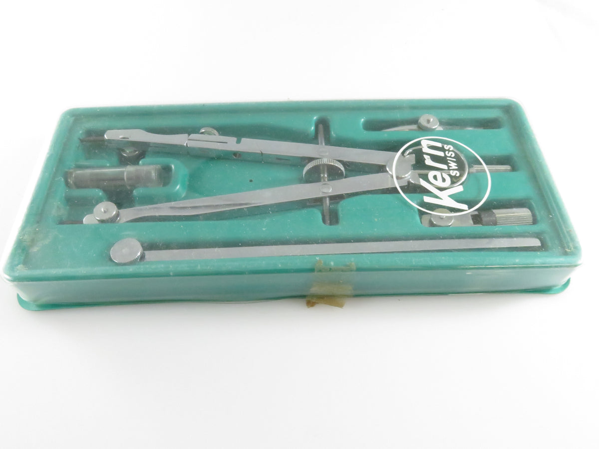 Rare Kern Aarau Swiss Drafting Compass Set #1079 Complete Set