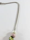 18" Sterling Silver Snake Chain Charm Necklace With Glass Beads Pre-owned product image for Just Stuff I Sell, clear front view, neutral background, original listing photo, optimized descriptive alt text, centered composition variant 8