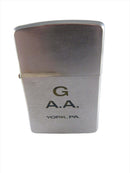 1966 G A.A. York PA Zippo Advertising Lighter 1966 Zippo
