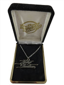 Vintage Harley Necklace Harley Davidson Blackened Silver Logo 18" Necklace — Collectibles:Transportation:Motorcycles:American