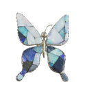 Large Unsigned Opal Doublet Inlaid Sterling Silver Butterfly Southwestern Style Brooch product image for Just Stuff I Sell, clear front view, neutral background, original listing photo, optimized descriptive alt text, centered composition
