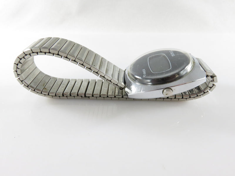 Timex Water Resistant SSQ Black Face Original Band Digital LCD Wrist Watch