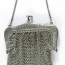 Antique Chain Coin Purse Full Mesh c1900 4 1/4" High Hand Made with Chain Strap product image for Just Stuff I Sell, clear front view, neutral background, original listing photo, optimized descriptive alt text, centered composition variant 8