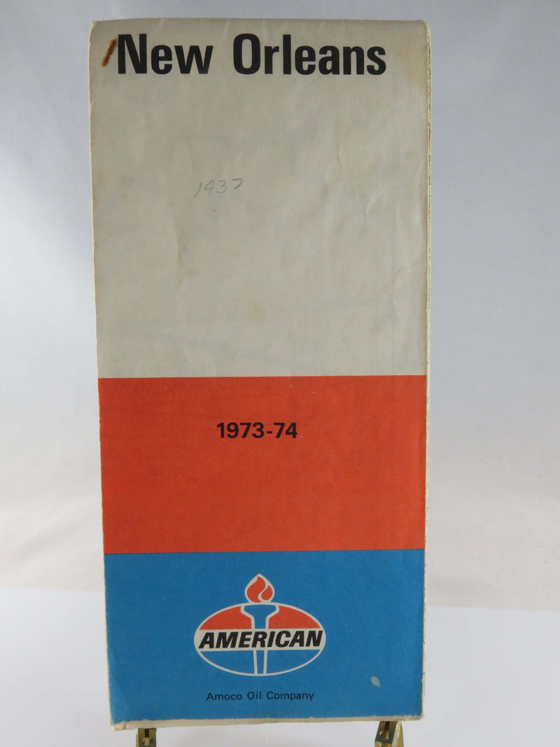 American Amoco Oil Co New Orleans 1973-74 Road Map Original Map Art