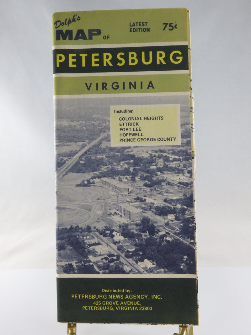 Petersburg Virginia Dolph's Road Map Petersburg News Agency Original Map Art
