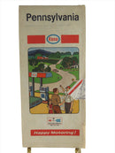 1969 Esso Pennsylvania Road Map Humble Oil & Refining Co Map Art — front view