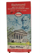1964 Esso Richmond VA and the Historic Richmond Petersburg Area Road Map Art