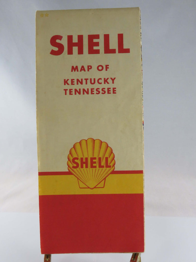 1960 Shell Map of Kentucky Tennessee The HM Gousha Company Map Art