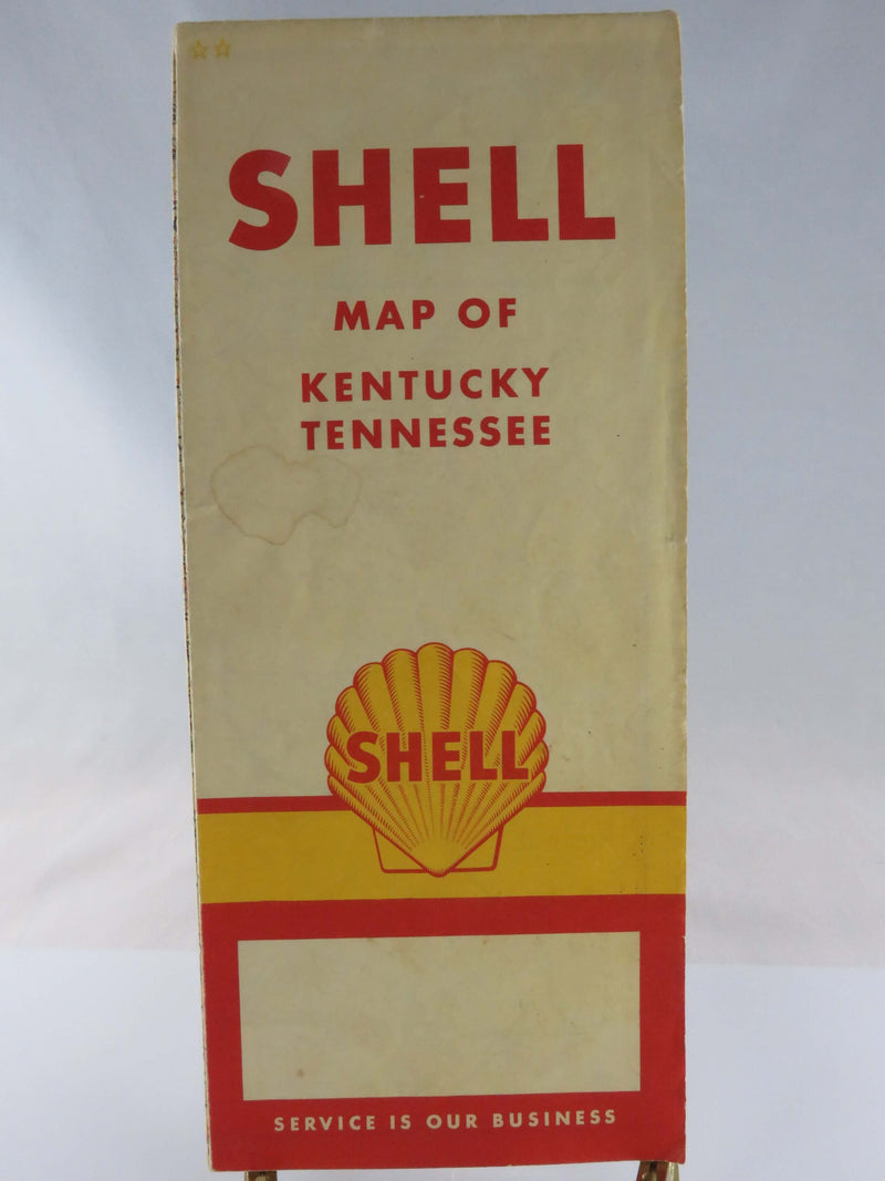 1960 Shell Map of Kentucky Tennessee The HM Gousha Company Map Art