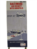 1968 Sunoco Map of Baltimore Street Map H.M. Gousha Company Map Art — front view