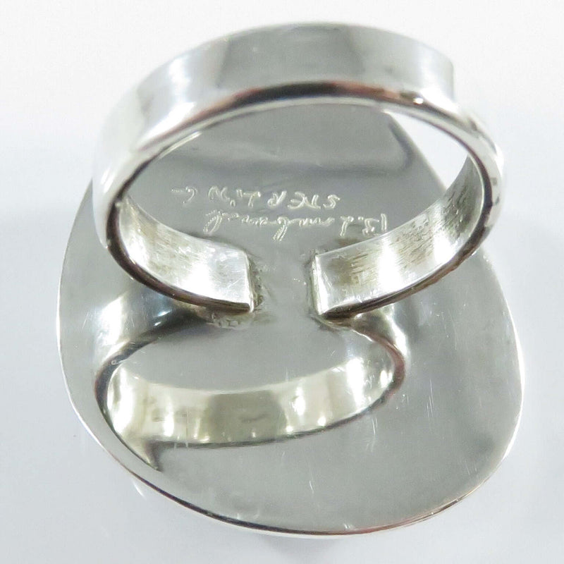 Artisan Austrailian Boulder Opal Sterling Silver Ring Size 7.25 by B. Lombard