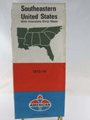 1973-74 American Amoco Southeastern United States Maps Universal Printing Map Art product image for Just Stuff I Sell, clear front view, neutral background, original listing photo, optimized descriptive alt text, centered composition variant 2