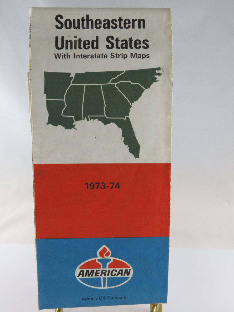 1973-74 American Amoco Southeastern United States Maps Universal Printing Map Ar