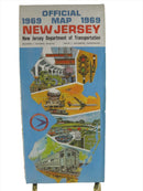 1969 Official Map of New Jersey Dept of Transportation Map HM Gousha Co Map Art — front view