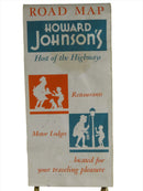 1950's Howard Johnson's Central and Eastern United States Road Map Rand McNally Co Wall Art — front view