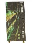 1972-73 Official Highway Map of Pennsylvania Dept of Transportation Map Art — front view