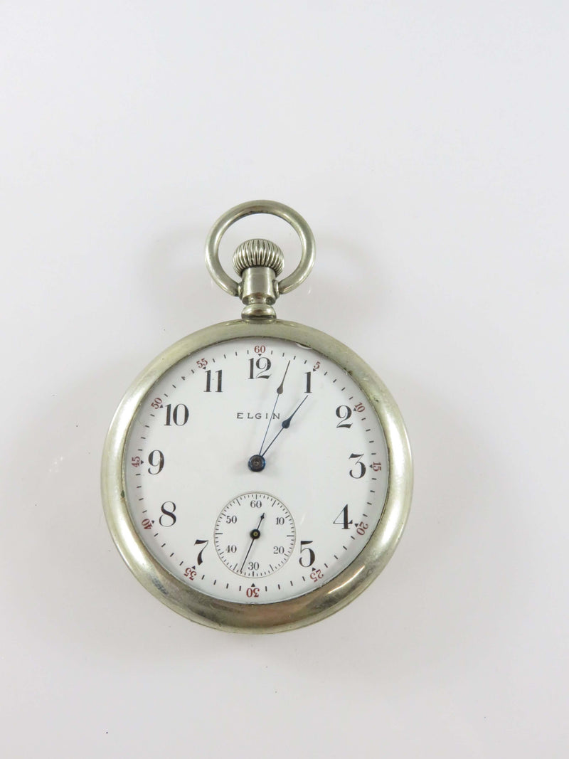 1914 Elgin Pocket Watch Grade 291 Model 7, 7 Jewel, 16s Running Open Face Pocketwatch