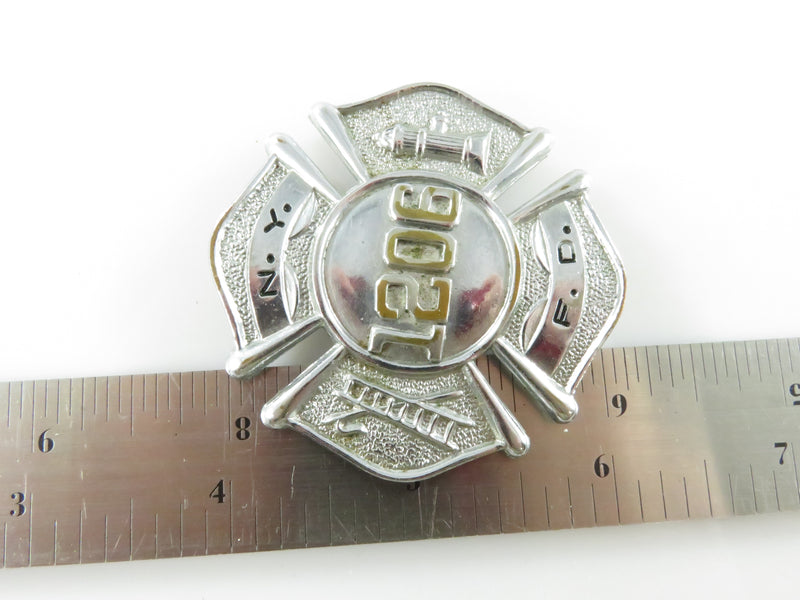 Vintage Retired New York Fire Dept Badge 1206 NY Firefighter Chest Badge