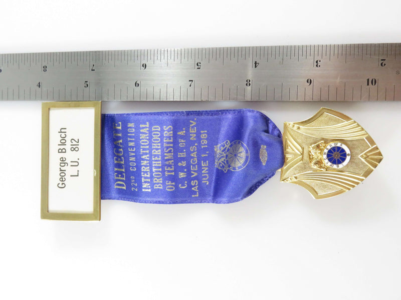 1981 Delegate Ribbon 22nd Convention International Brotherhood of Teamsters CW&H of A