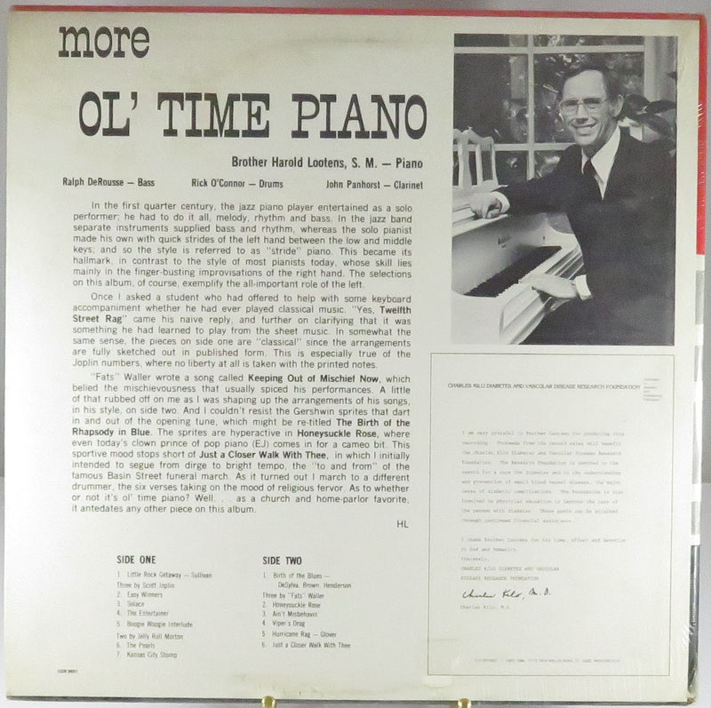 More Ol' Time Piano Harold Lootens New old Stock Sentry Custom Recordings USR 9651 Vinyl Lp