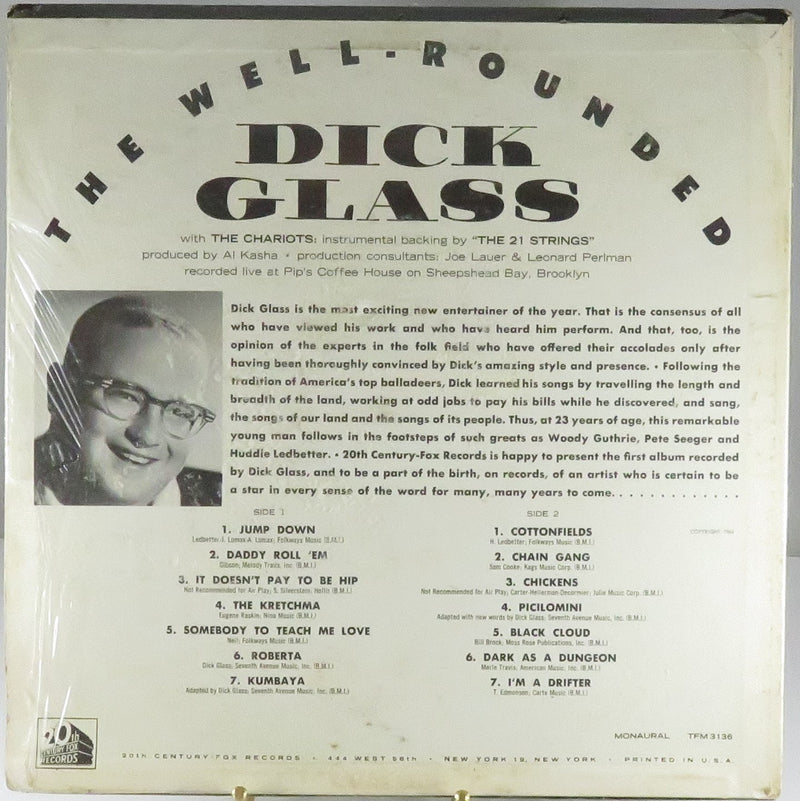 The Well Rounded Dick Glass 1964 New old Stock 20th Century Records Monaural TFM 3136 Vinyl Lp