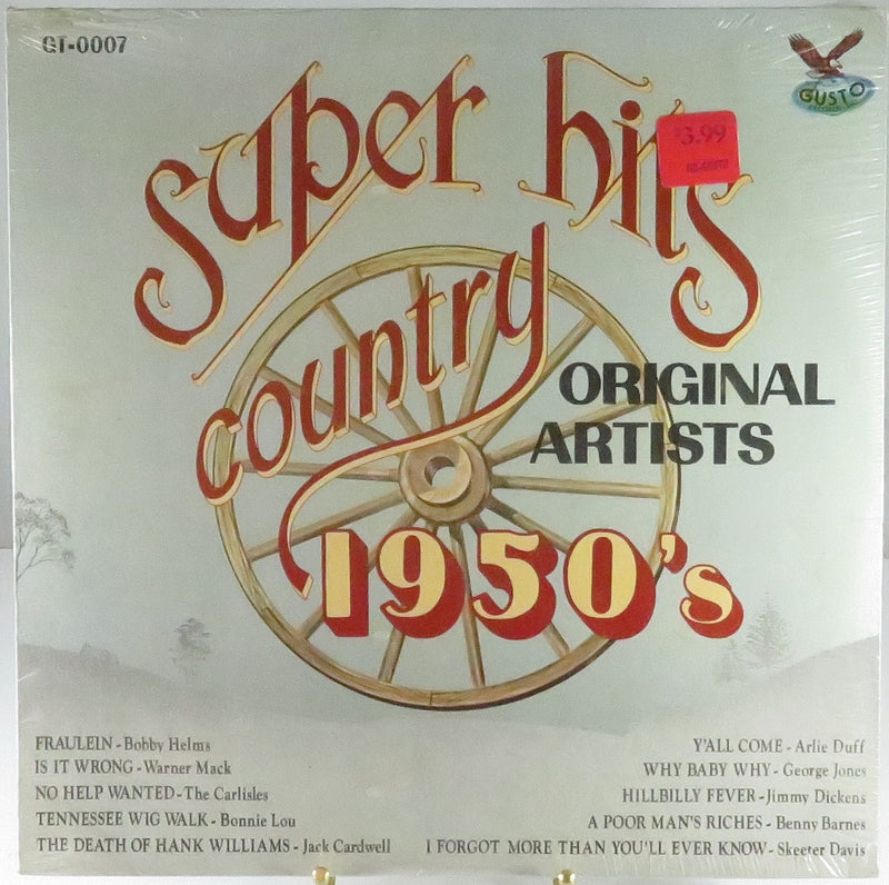 Super Hits Country 1950's Original Artists 1978 New old Stock Gusto Records GT-0007 Vinyl Lp