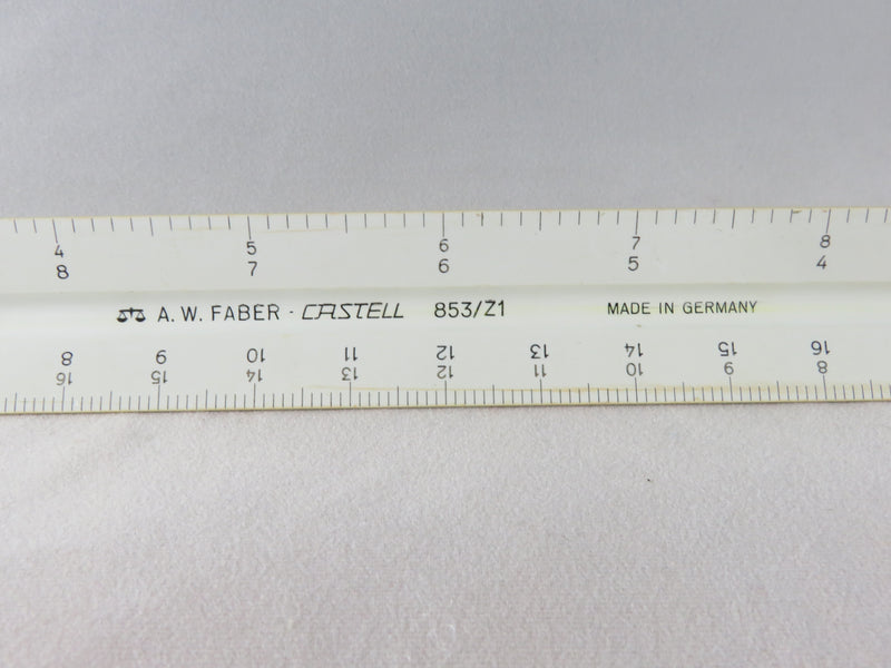 Triangle Ruler A.W. Faber Castell 853/Z1 Scale Drafting Tool Made in Germany