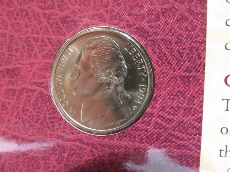 1994 P Nickel Full Steps Matte Finish Thomas Jefferson Coinage Special Mint Set