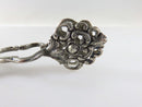 Antique 800 Silver 4" Serving Tongs Pastry Tongs Cast Silver Floral Pattern product image for Just Stuff I Sell, clear front view, neutral background, original listing photo, optimized descriptive alt text, centered composition variant 3