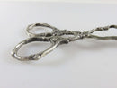 Antique 800 Silver 4" Serving Tongs Pastry Tongs Cast Silver Floral Pattern product image for Just Stuff I Sell, clear front view, neutral background, original listing photo, optimized descriptive alt text, centered composition variant 4