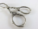 Antique 800 Silver 4" Serving Tongs Pastry Tongs Cast Silver Floral Pattern product image for Just Stuff I Sell, clear front view, neutral background, original listing photo, optimized descriptive alt text, centered composition variant 5