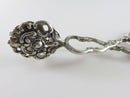 Antique 800 Silver 4" Serving Tongs Pastry Tongs Cast Silver Floral Pattern product image for Just Stuff I Sell, clear front view, neutral background, original listing photo, optimized descriptive alt text, centered composition variant 6