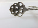 Antique 800 Silver 4" Serving Tongs Pastry Tongs Cast Silver Floral Pattern product image for Just Stuff I Sell, clear front view, neutral background, original listing photo, optimized descriptive alt text, centered composition variant 7