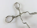 Antique 800 Silver 4" Serving Tongs Pastry Tongs Cast Silver Floral Pattern product image for Just Stuff I Sell, clear front view, neutral background, original listing photo, optimized descriptive alt text, centered composition variant 9