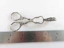 Antique 800 Silver 4" Serving Tongs Pastry Tongs Cast Silver Floral Pattern product image for Just Stuff I Sell, clear front view, neutral background, original listing photo, optimized descriptive alt text, centered composition variant 10