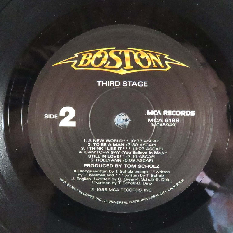 Boston Third Stage Gatefold LP 1986 MCA Records MCA-6188 Electrosound Pressing Vinyl LP