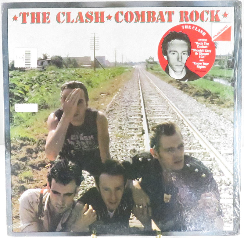The Clash Combat Rock Original Shrink Hype Decals 1982 EPIC Records FE 37689 Vinyl LP Protest Songs