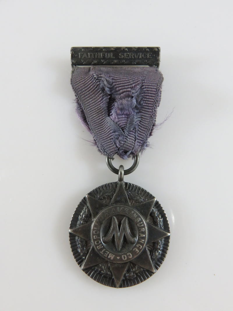 Tiffany & Co Sterling M Metropolitan Life Insurance Faithful Service Medal Plus