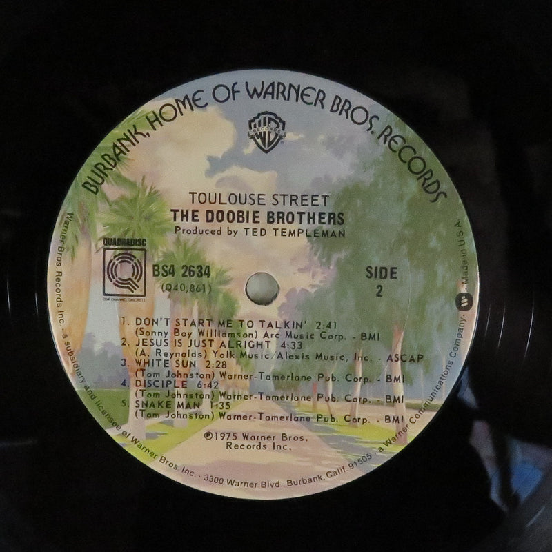 The Doobie Brothers TouLouse Street Quadradisc Warner Bros Records BS4 2634 Vinyl LP