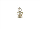 Vintage Sterling Silver 3D Crown Charm Royal Crown Charm 925 — Sterling Silver, Silver — front view