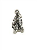Vintage Sterling Silver Navajo 3D Storyteller 8 Children Charm Pendant — Sterling Silver, Silver — front view