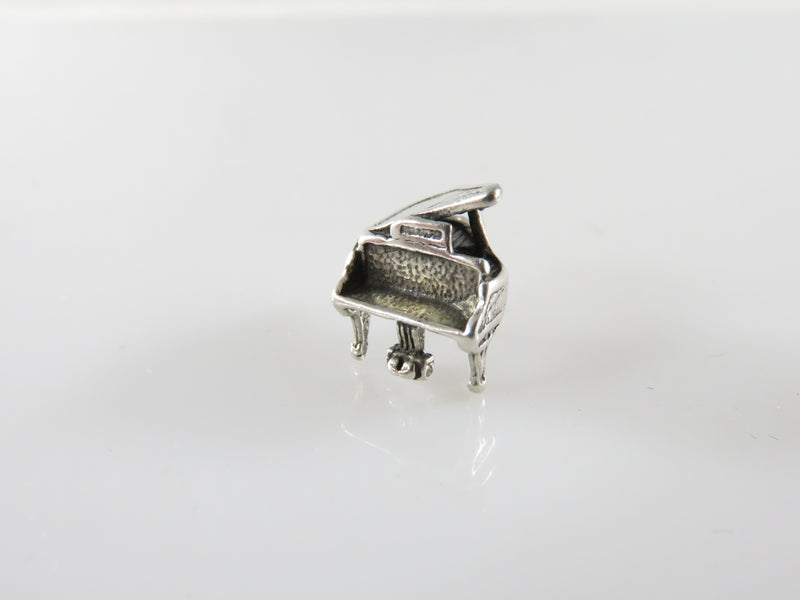 Vintage 3D Sterling Silver Baby Grand Piano Charm Pendant