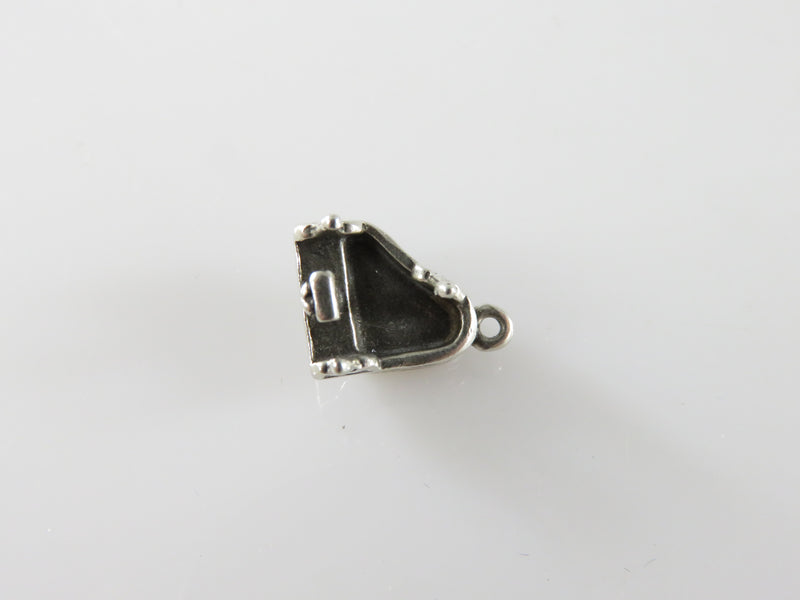 Vintage 3D Sterling Silver Baby Grand Piano Charm Pendant