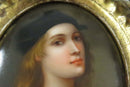 Antique Florentine Portrait Miniature of Raphael Sanzio Porcelain Plaque Hand Carved Gilded Frame product image for Just Stuff I Sell, clear front view, neutral background, original listing photo, optimized descriptive alt text, centered composition variant 4