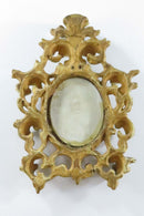 Antique Florentine Portrait Miniature Unknown Sitter Porcelain Plaque Hand Carved Gilded Frame product image for Just Stuff I Sell, clear front view, neutral background, original listing photo, optimized descriptive alt text, centered composition variant 5