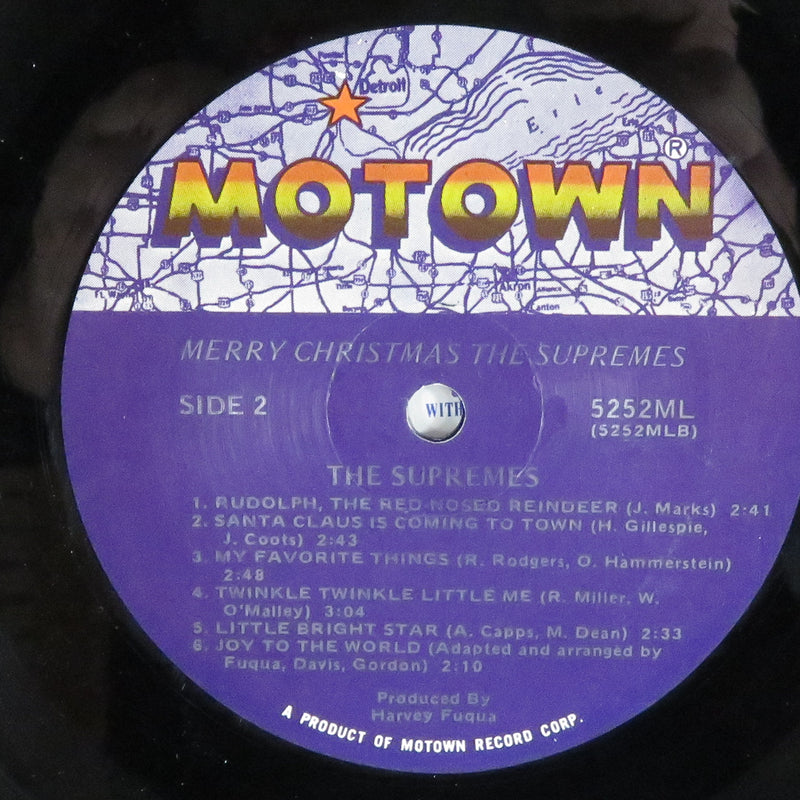The Supremes Merry Christmas 1981 Reissue Motown 5252ML Vinyl LP