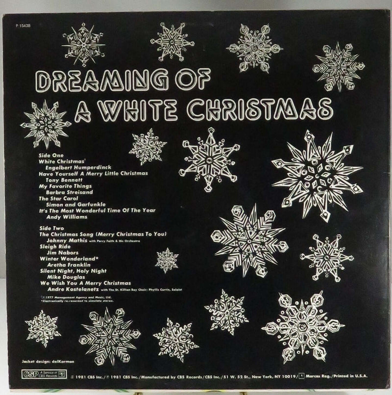 1981 Dreaming of a White Christmas Various Artists CBS Records P 15438 Vinyl LP